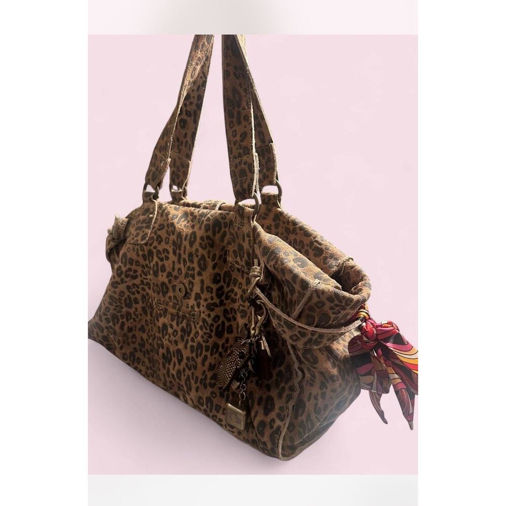 Free People Wild Thing Leopard Print Suede Tote Bag *sold-out